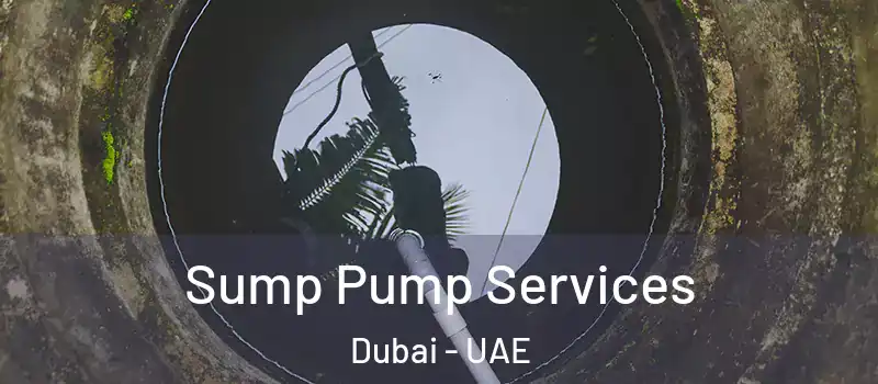  Sump Pump Services Dubai - UAE
