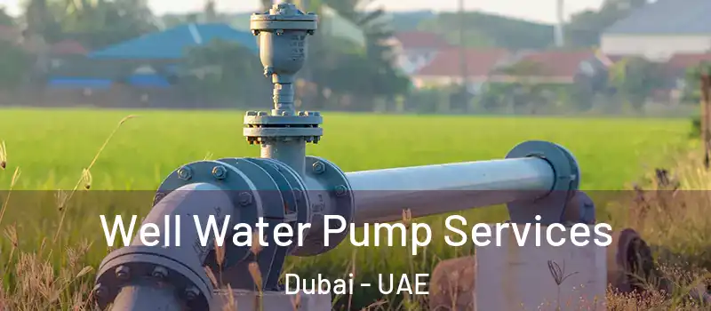  Well Water Pump Services Dubai - UAE